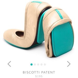 Tieks biscotti patent flats size 9